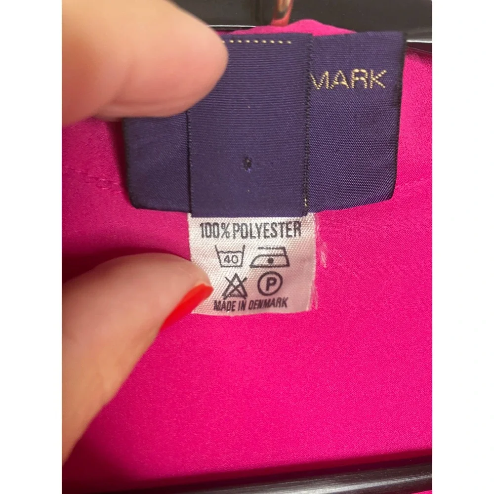 Camilla Copenhagen Maxi Dress Women 10 Pink good Balloon Sleeve Belted Chiffon